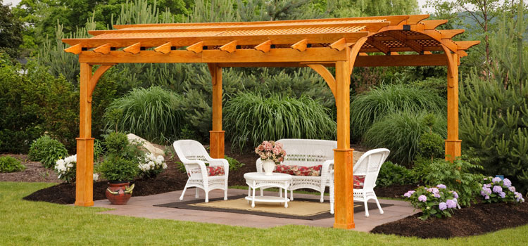 Cedar Wood Pergola Installation in Valencia, CA